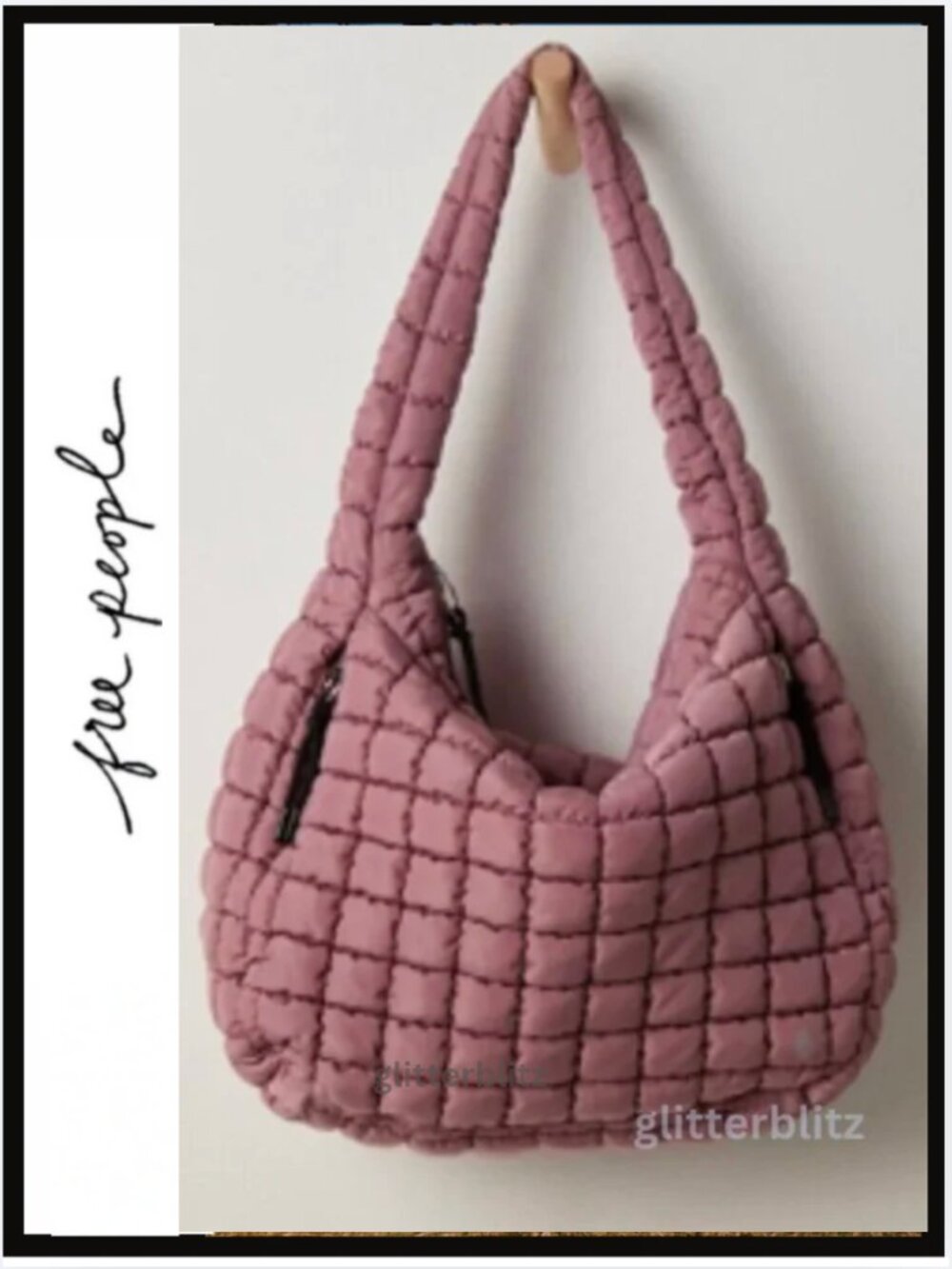 Free People Quilted Carryall Bag Mystic Mauve